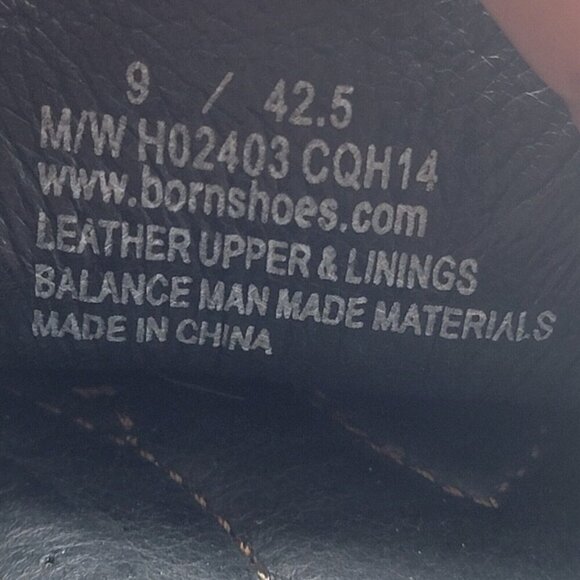 BORN Shoes Men Size 9 Black Harmon Loafers Pebbled Leather Driving Moc Comfort - Picture 3 of 10